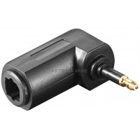 AL19 Optical Audio Adapter 3.5 mm Male-TosLink Female angle