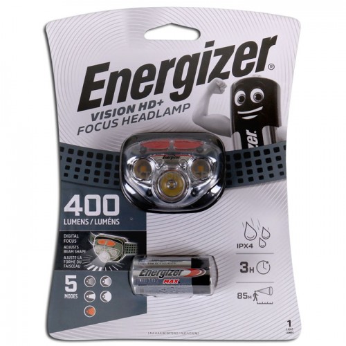 ENERGIZER VISION HD & FOCUS Φακός κεφαλής με 3 μπαταρίες AAA και φωτεινότητα 400 Lumens