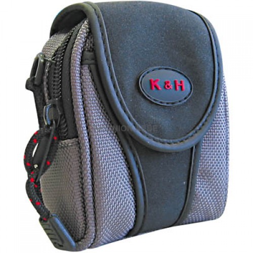K 210G-GREY Ανθεκτική τσάντα 2 θέσεων με λουράκι ώμου και κλίπς ζώνης