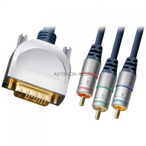 HC 210-150 DVI-I plug > 3x RCA plug (RGB) 1.5M