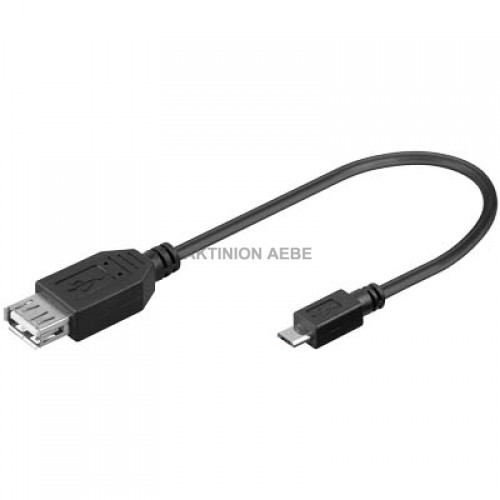 USB 2.0 A - micro B OTG data cable 0.20m 95194