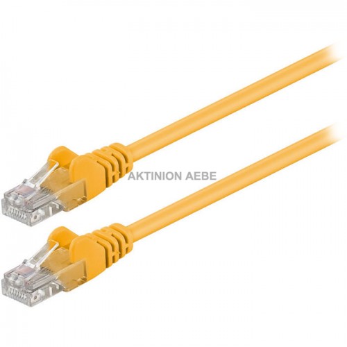 68610 CAT5e UTP patchcable yellow 0.25m