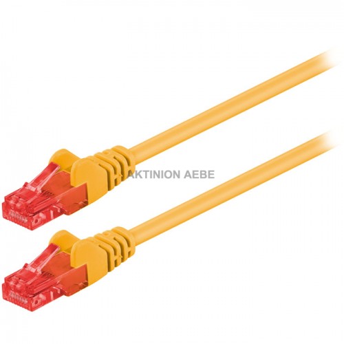 68433 CAT6 UTP patchcable yellow 0.5m