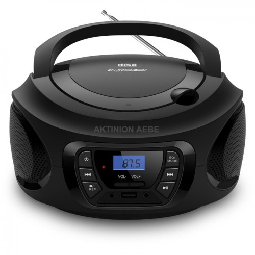NOD INTRO Φορητό ραδιόφωνο με CD USB MP3 AUX και οθόνη LCD