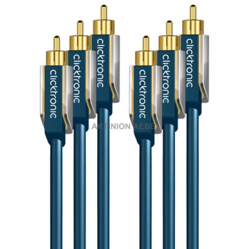 70623/2.00m Clicktronic video Cable (RGB) 3xRCA male 3xRCA male