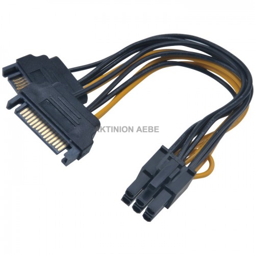 AKASA AK-CBPW13-15 SATA power to 6pin PCIe adapter cable