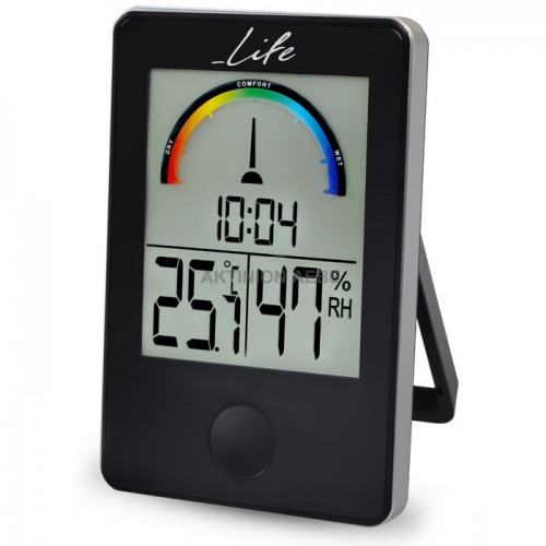 LIFE WES-100 Digital indoor thermometer and hygrometer with clock