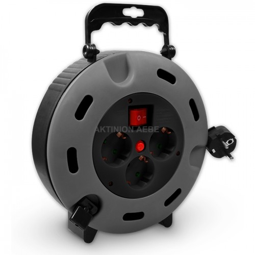 SONORA CR301-5M Closed type cable reel with 3 sockets ON/OFF switch and 5m extension cable