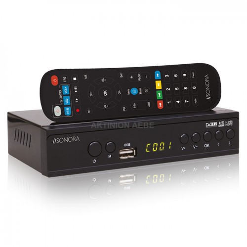 SONORA DVB-T2 H265 Επίγειος ψηφιακός δέκτης MPEG-4 FULL HD με τηλεχειριστήριο 2σε1