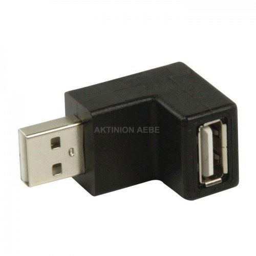 NEDIS CCGP60940BK Αντάπτορας USB 2.0 USB A αρσ USB A θηλ με γωνία 270°