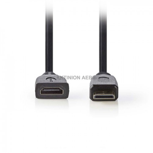 NEDIS CVGP34590BK02 High Speed HDMI Cable with Ethernet HDMI Mini Connector HDMI Female 0.2m