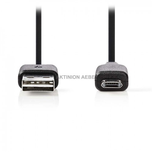 NEDIS CCGP60515BK02 USB 2.0 On-the-go Cable Micro B Male A Female 0.2m