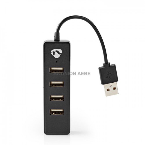 NEDIS UHUBU2420BK USB 2.0 Hub 4 θυρών