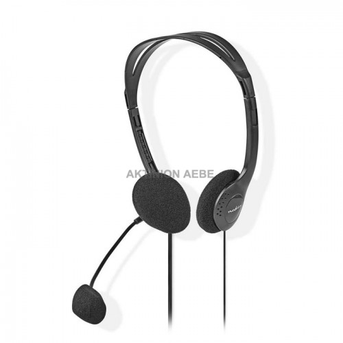 NEDIS CHST100BK Στερεοφωνικό on-ear headset με σύνδεση 2x3.5mm