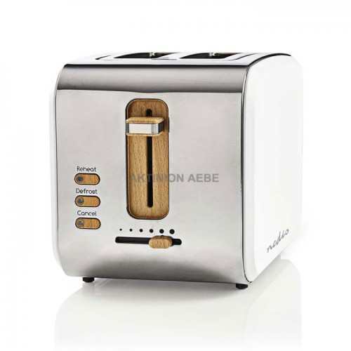 NEDIS KABT510EWT Toaster 2 Wide Slots Soft-Touch