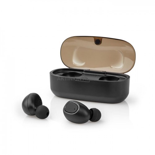 NEDIS HPBT5052BK TWS Bluetooth ακουστικά handsfree με θήκη ασύρματης φόρτισης