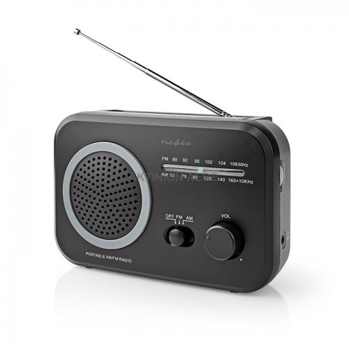 NEDIS RDFM1330GY FM-AM Radio 1.8W Carrying Handle