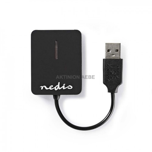 NEDIS CRDRU2300BK Card reader All-in-One USB 2.0 με ενσωματωμένο καλώδιο