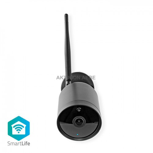 NEDIS WIFICO40CBK WiFi Smart IP κάμερα Full HD 1080p για εξωτερικούς χώρους με αδιάβροχο μεταλλικό περίβλημα και υπέρυθρες LED