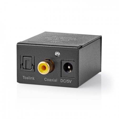 NEDIS ACON2510BK Ψηφιακός μετατροπέας ήχου από TosLink θηλ και S/PDIF (RCA) σε 3.5mm και 2xRCA