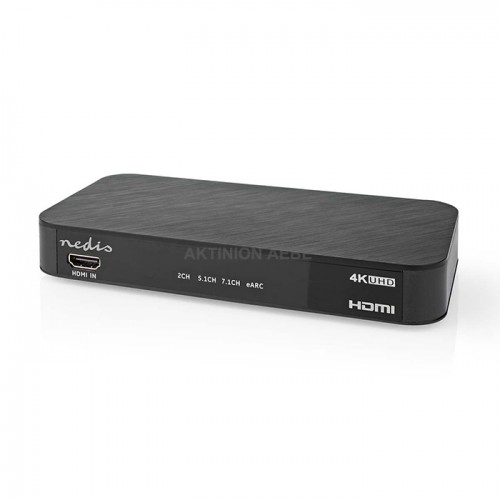 NEDIS ACON3445AT Ψηφιακός μετατροπέας HDMI σε 2xHDMI (eARC)+1xHDMI ήχου και σε έξοδο 3.5mm και TosLink