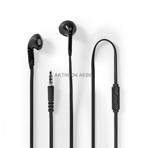 NEDIS HPWD2021BK Ενσύρματα στερεοφωνικά ακουστικά με μικρόφωνο και βύσμα 3.5mm