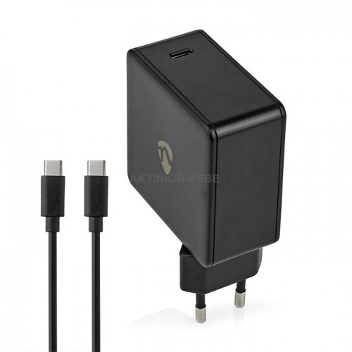 NEDIS WCPD65W100BK Wall Charger 3.25A with 1xUSB-C out and cable 2m 65W