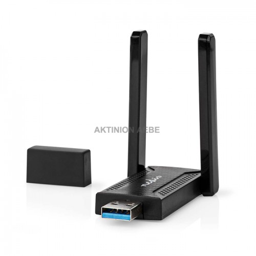 NEDIS WSNWA1210BK Network Wi-Fi dongle AC1200 2.4/5 GHz (Dual Band) USB 3.0